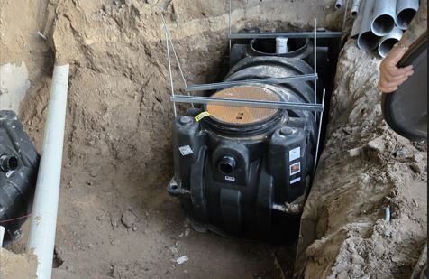 Fifi on the Beach grease trap installation